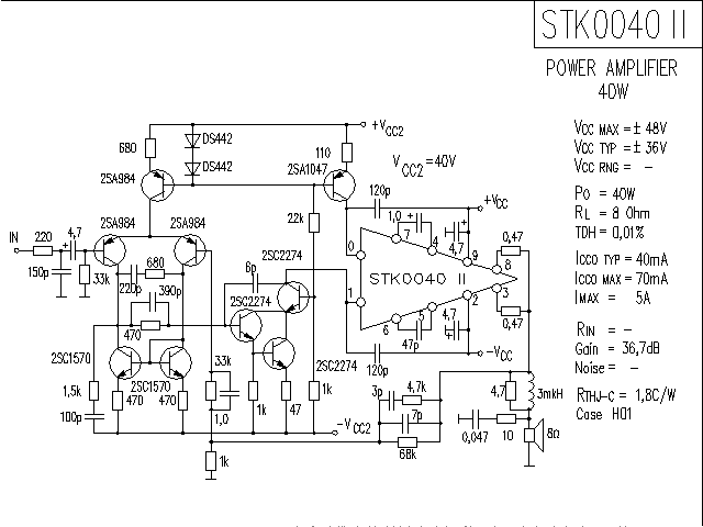 <strong><strong>ST</strong></strong>K0040II<strong><strong>Audio</strong></strong>IC<strong><strong>Circuit Diagram</strong></strong> .gif