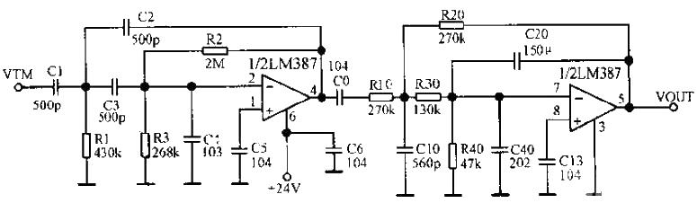 Language filter circuit designed by LM387