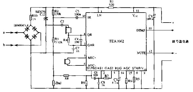 TEA1062 call circuit diagram