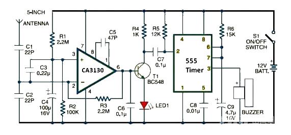 Cell phone detector circuit diagram