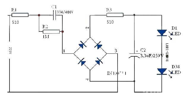 LED energy-saving lamp circuit principle circuit diagram