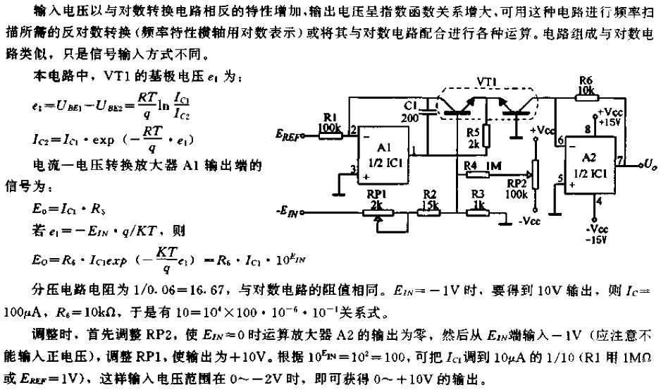 An antilog<strong><strong>conversion circuit</strong></strong> that can produce a logarithmic scan<strong><strong>signal</strong></strong>.gif