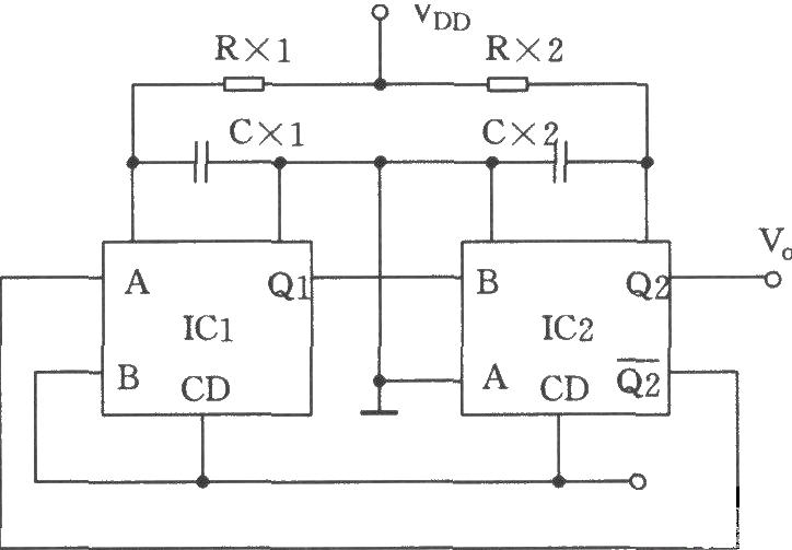 Adjustable multivibrator circuit