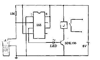 Material level controller circuit schematic diagram