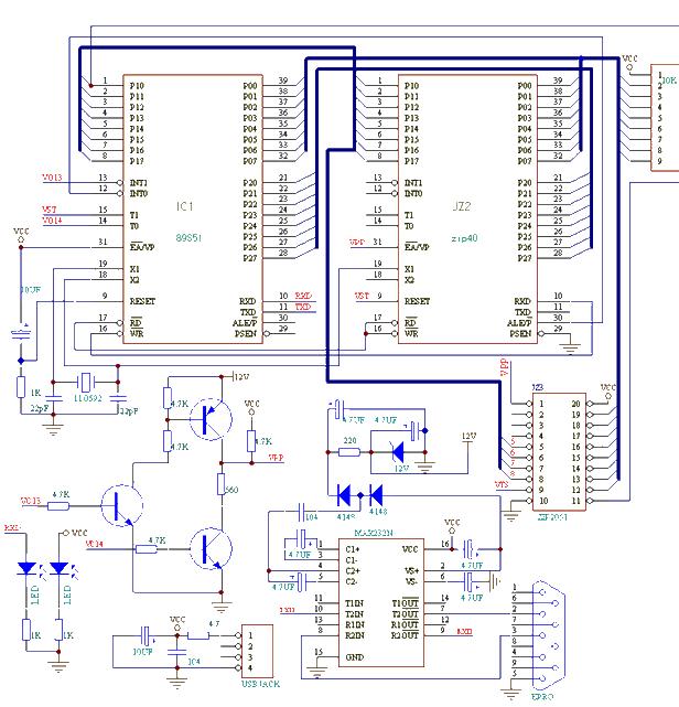 Simple and practical mini programmer schematic diagram