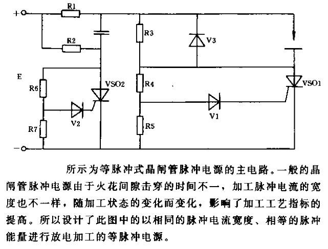 Main circuit of equal pulse thyristor pulse power supply