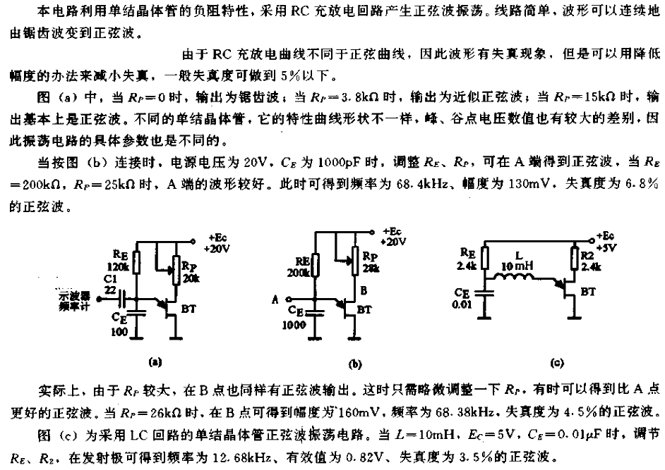 <strong>Single-junction transistor</strong><strong>Sine wave oscillator</strong> circuit.gif