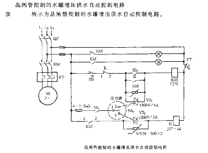 <strong>Thyristor</strong> controlled water tank pressurized water supply<strong>Automatic control circuit</strong>.gif