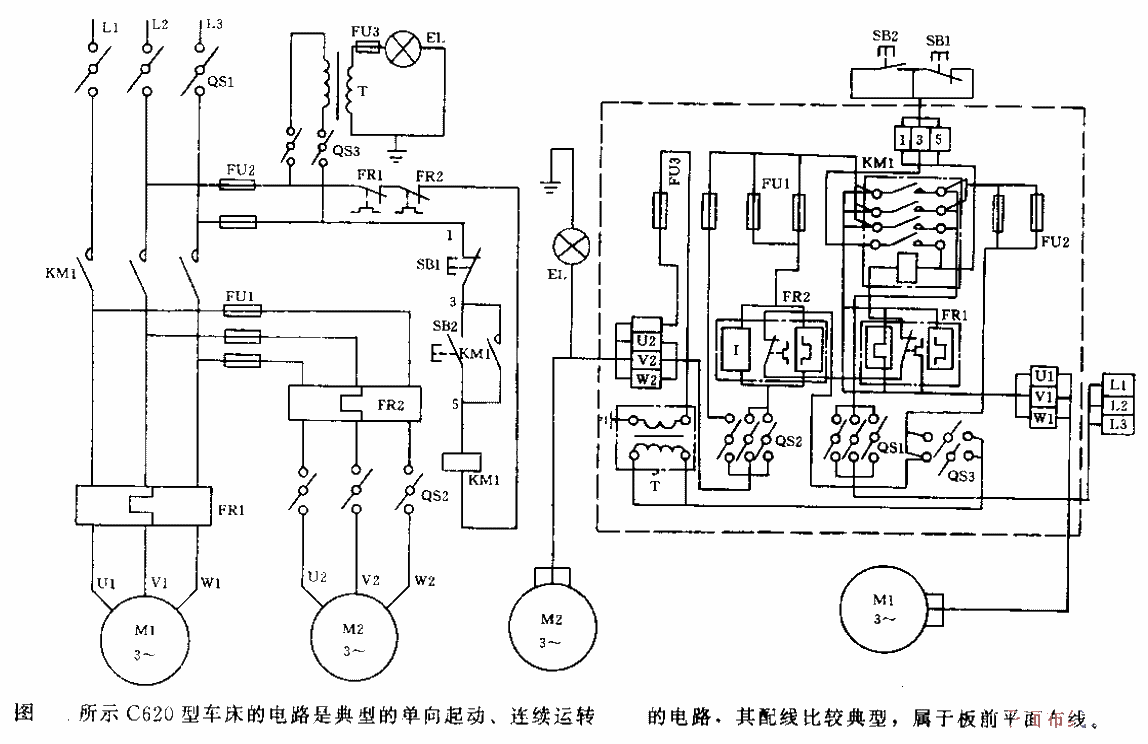 <strong>Electrical principle</strong> and <strong>Wiring diagram</strong><strong>Circuit</strong> of C620 lathe.gif