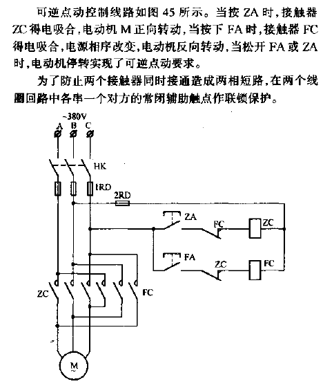 Reversible jog control circuit