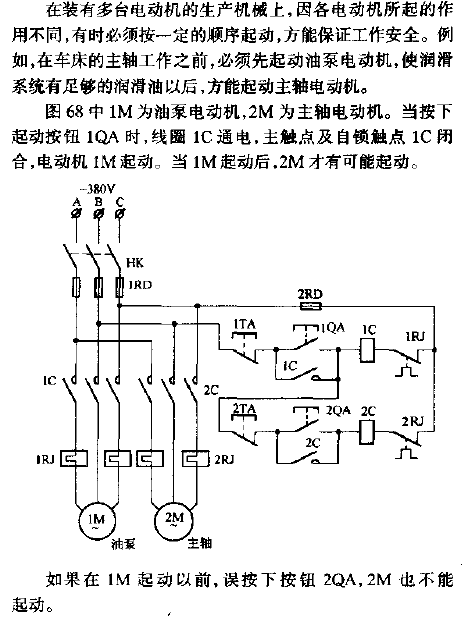 Two<strong>electric motors</strong> interlocking<strong>control circuit</strong>.gif