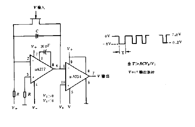 Pulse width discriminator circuit diagram