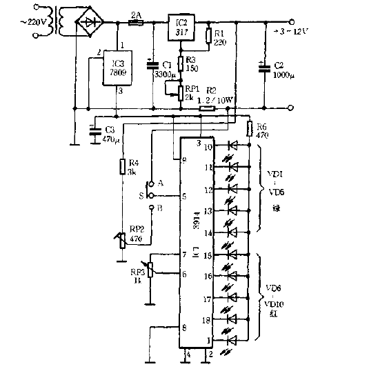 Display<strong><strong>Output Voltage</strong></strong>,<strong><strong>Current</strong></strong>Adjustable<strong><strong>Power Supply Circuit Diagram</strong></strong >.gif