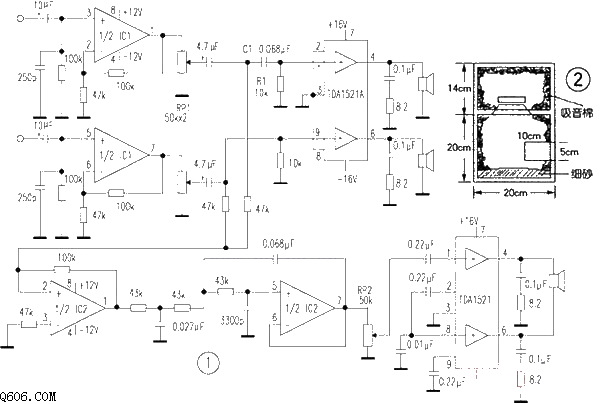 Edifier 2.1 subwoofer circuit diagram produced by tda1521