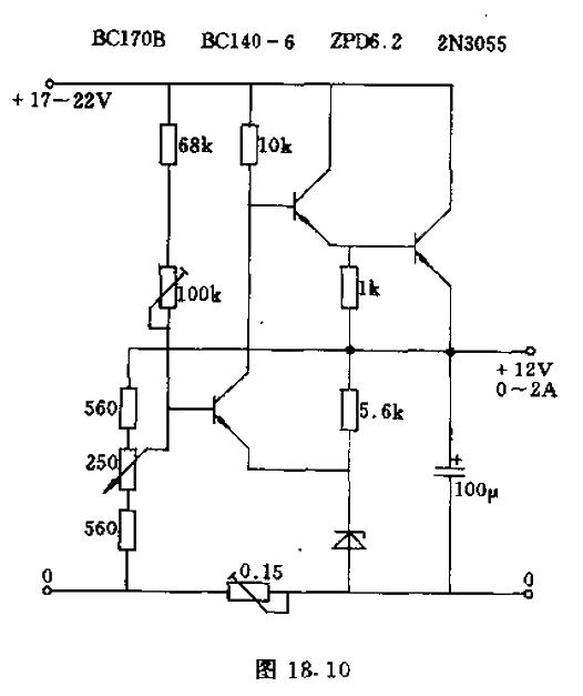 Discrete component amplification circuit diagram