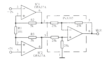 Low noise instrument amplification circuit diagram