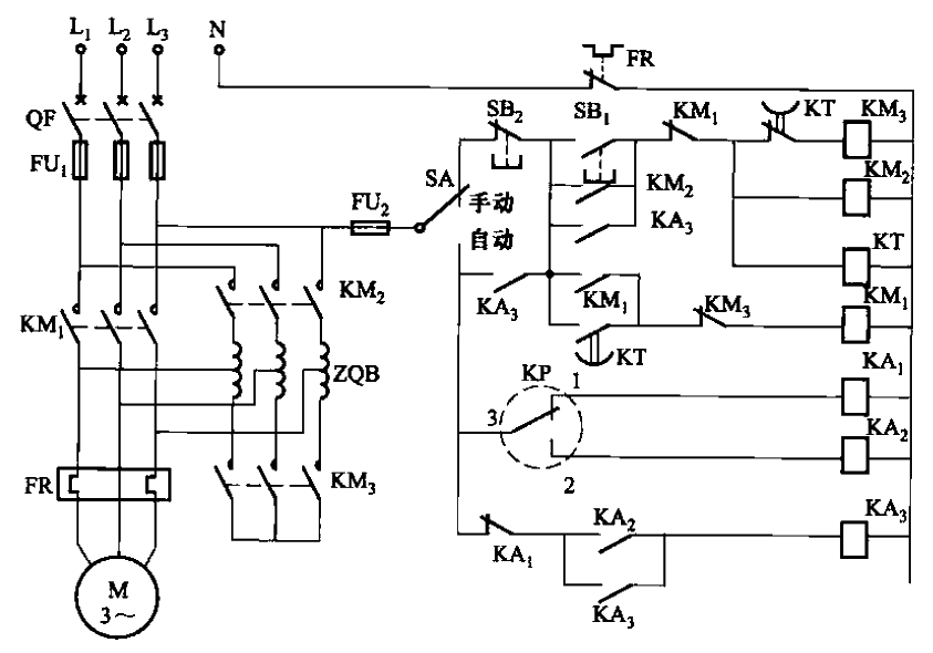 Electric contact pressure gauge liquid level automatic control circuit 4