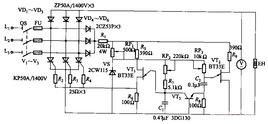 晶閘管調壓式烘房溫控電路之二