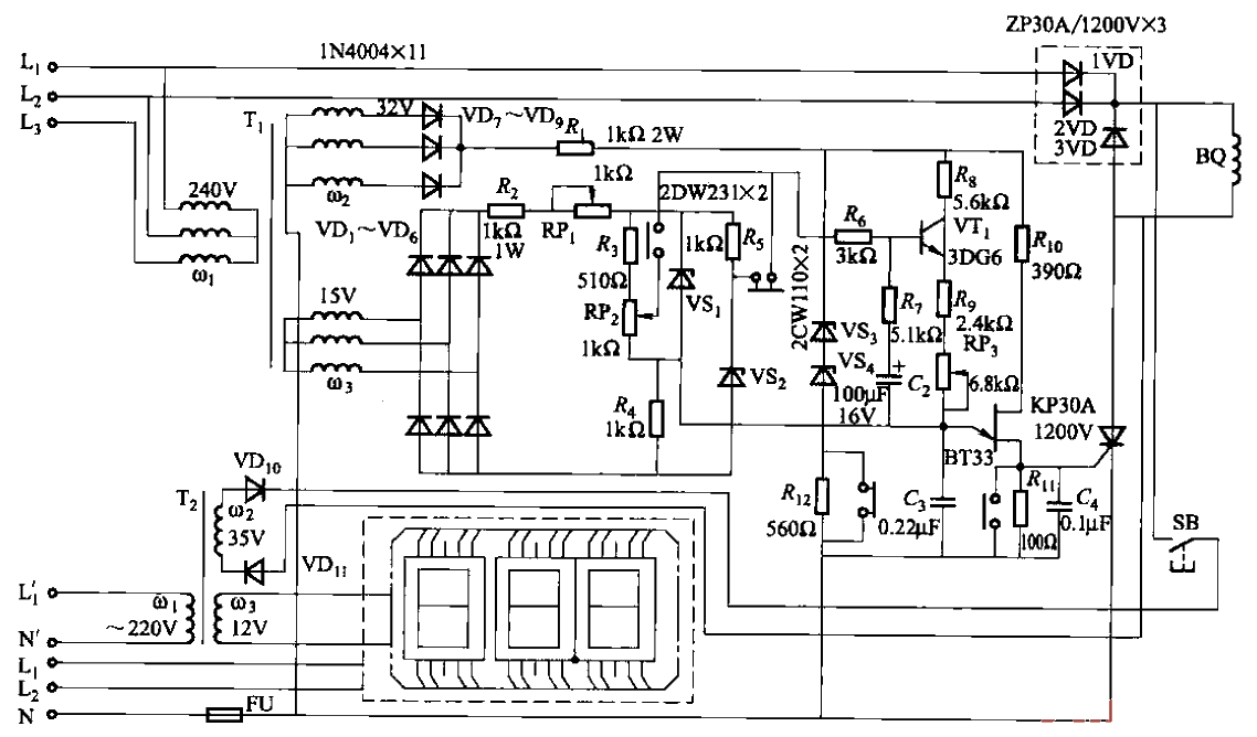 TWL-B type brushless excitation regulator circuit