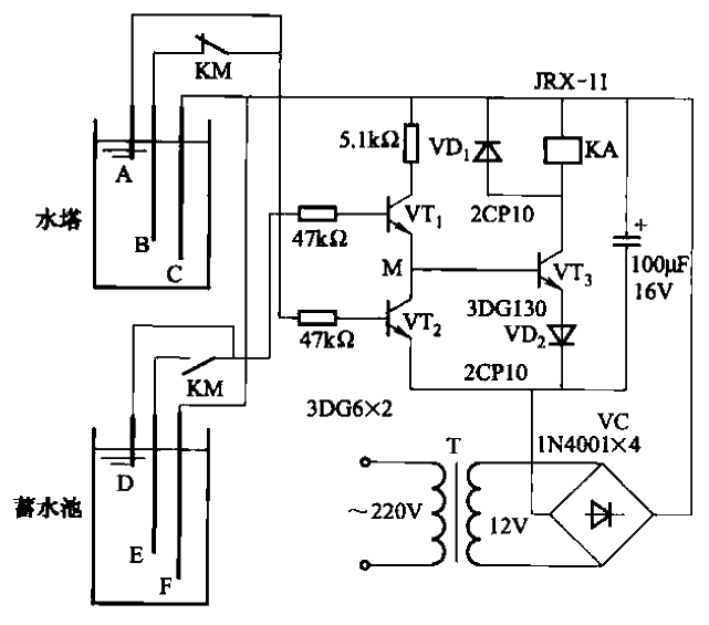 28. Automatic water supply control circuit for simultaneous monitoring of water tower and reservoir 2.gif