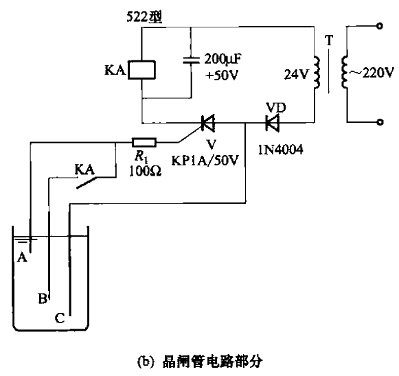 14. One of the<strong>thyristor</strong> automatic liquid level control<strong>circuit</strong>s (fill-in type) b.gif