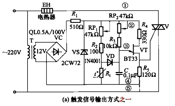 Thermistor constant temperature control circuit 2a