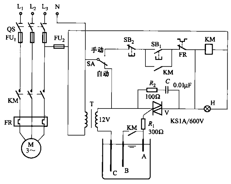 16.<strong>Thyristor</strong> type liquid level automatic control<strong>circuit</strong> third (withdrawable type).gif