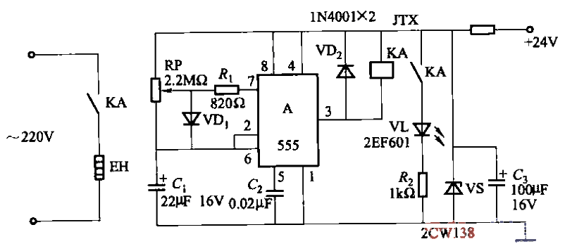 50.<strong>Constant temperature control circuit</strong> using 555 time base<strong>Integrated circuit</strong>3.gif