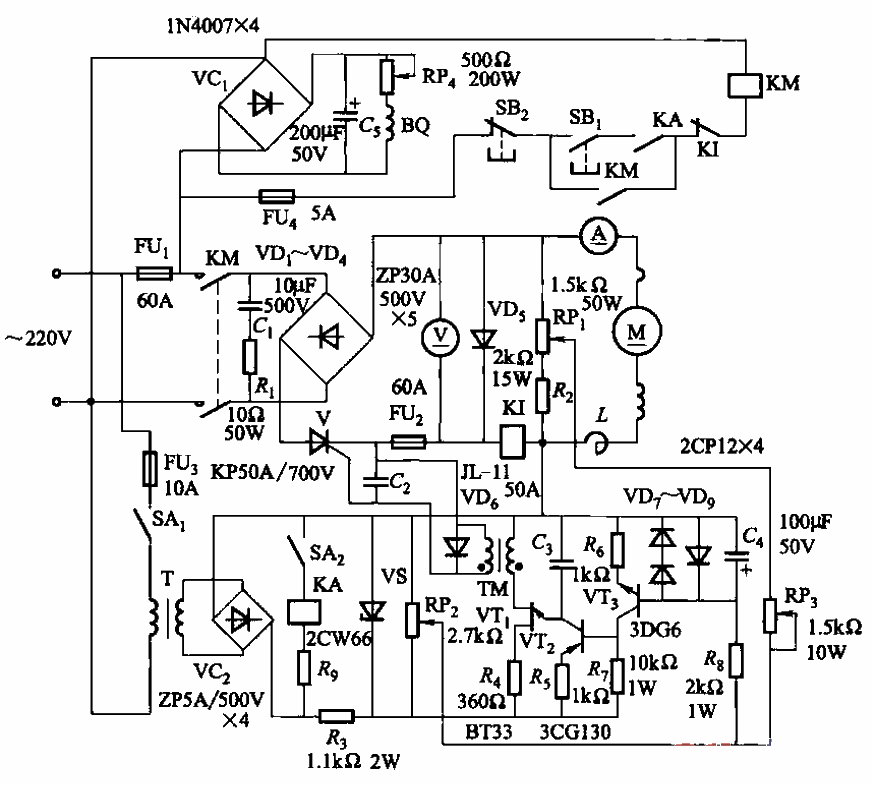 Small DC motor irreversible speed regulation circuit 2