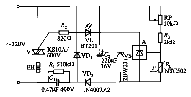 54.<strong>Thermostat control circuit</strong> using<strong>TL431</strong><strong>integrated circuit</strong>.gif