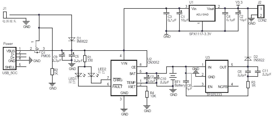 Portable device charging power circuit design