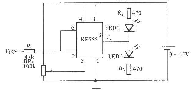 Simple light-emitting display logic pen circuit