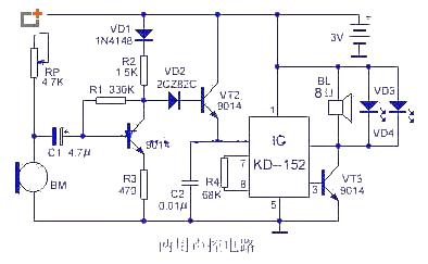 Dual-purpose voice-activated switch circuit diagram