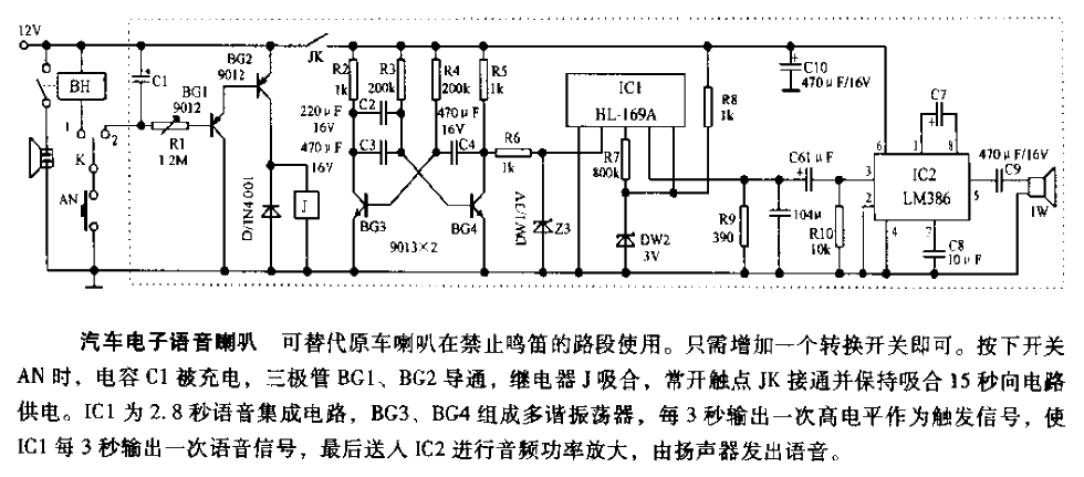 Car electronic voice speaker