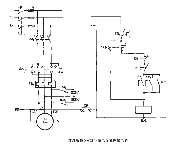 Improved XW62 spindle motor control circuit