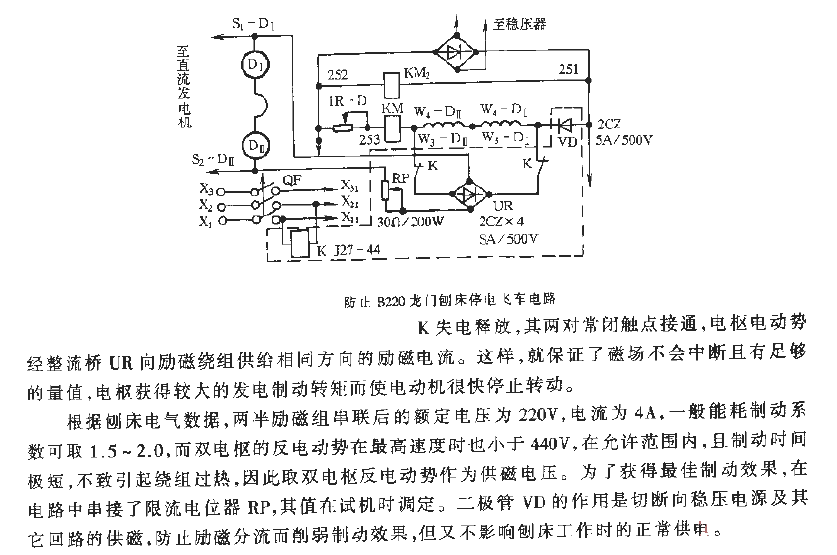 Prevent the B220 gantry planer from running over when there is a power outage<strong>Circuit</strong>.gif