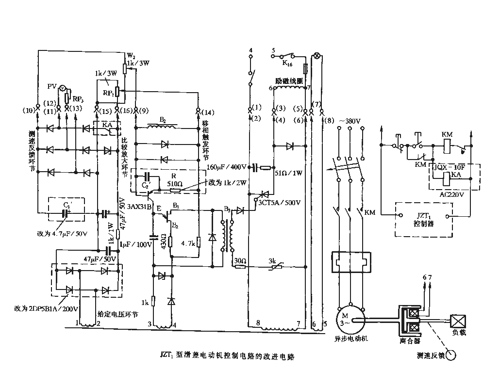 Improved circuit of slip motor control circuit