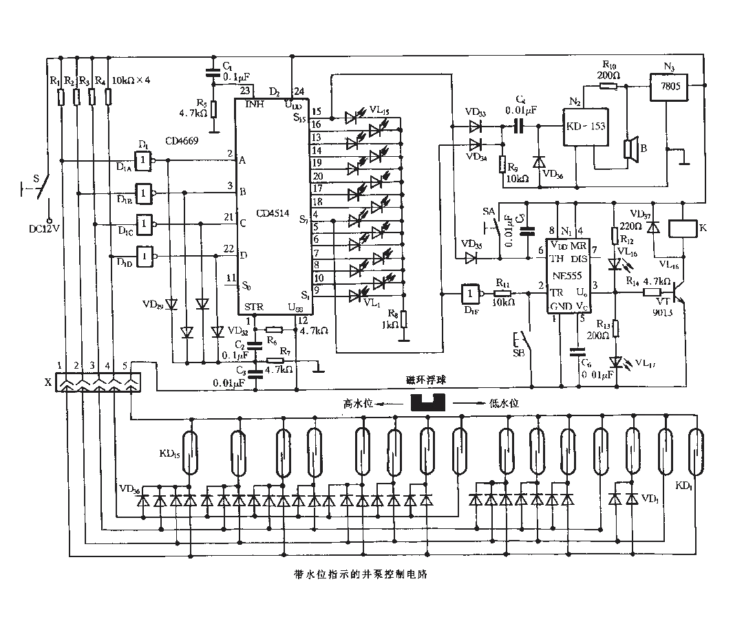 Well pump<strong>control circuit</strong> with water level indicator.gif