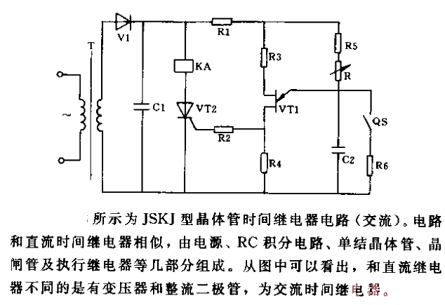 JSKJ type<strong>Transistor</strong><strong>Time Relay</strong> circuit (AC).gif