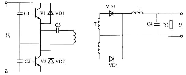 Half-bridge power conversion circuit diagram