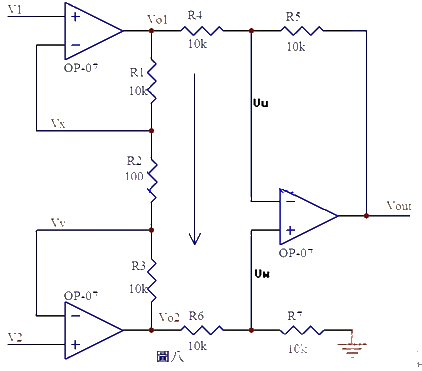 Operational amplifier circuit analysis of virtual open and virtual short