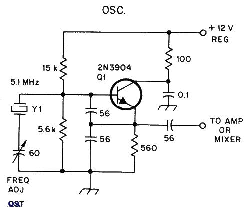 Crystal controlled local oscillator circuit diagram