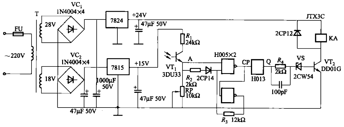 Photoelectric controller circuit with anti-interference capability