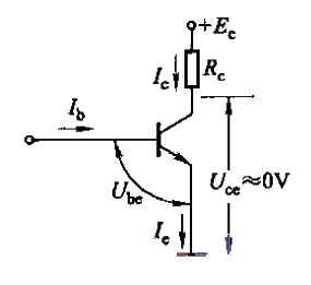 Table 01-<strong>Transistor</strong> 3 working states-NPN type-saturation state.gif