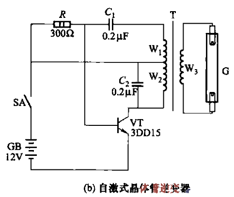 为自激式晶体管逆变器电路