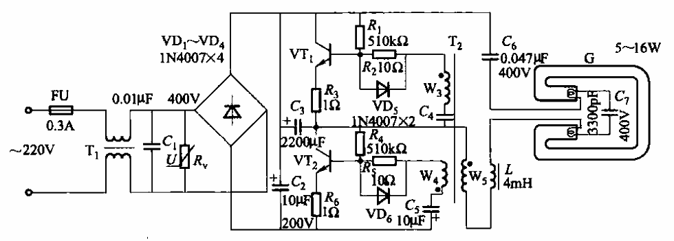 15.<strong>Fluorescent lamp</strong><strong>Electronic ballast</strong><strong>Circuit</strong>Part 5.gif