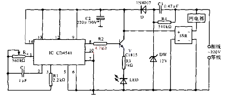 AC timing switch circuit diagram