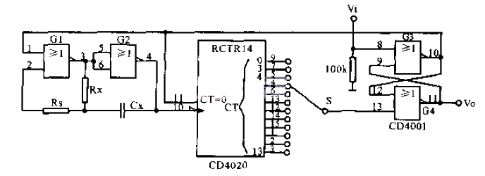 Use counter to make timer circuit diagram