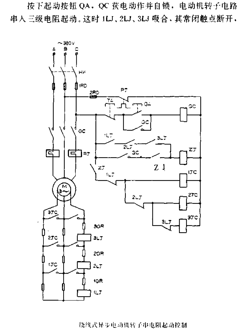 <strong>Wound</strong> type<strong>Asynchronous motor</strong>Rotor string<strong>Resistor</strong>Start<strong>Control circuit diagram</strong>.gif