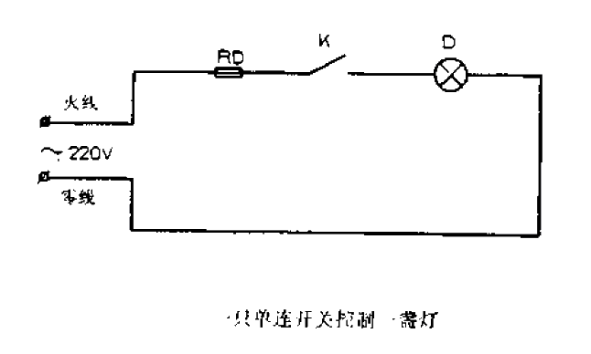 A single switch controls a light